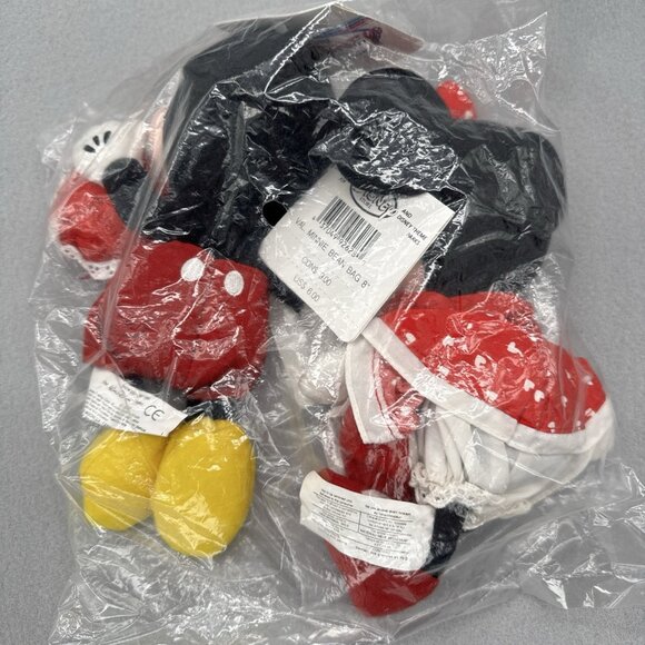 Valentine Mickey and Minnie Mouse The Disney Store Bean Bag 9" Stuffed Toy Plush - Picture 6 of 6